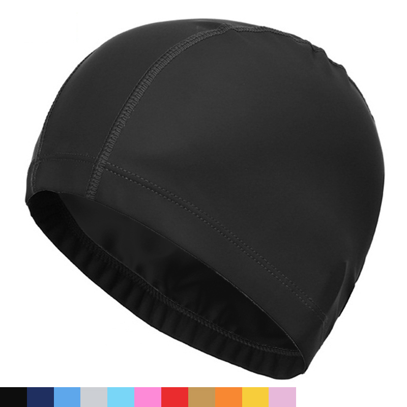 Aquatic Sports Cap - PU 패브릭 수영 모자 남자 여자