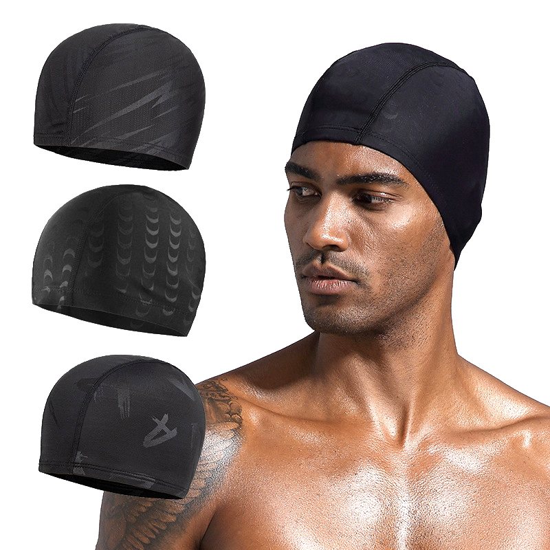 Aquatic Sports Cap - 1pc 나일론 방수 수영 모자 -