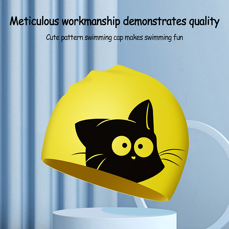 긴 머리 귀를위한 귀여운 고양이 수영 모자 어린이를 보 - Aquatic Sports Cap 리뷰 및 가격